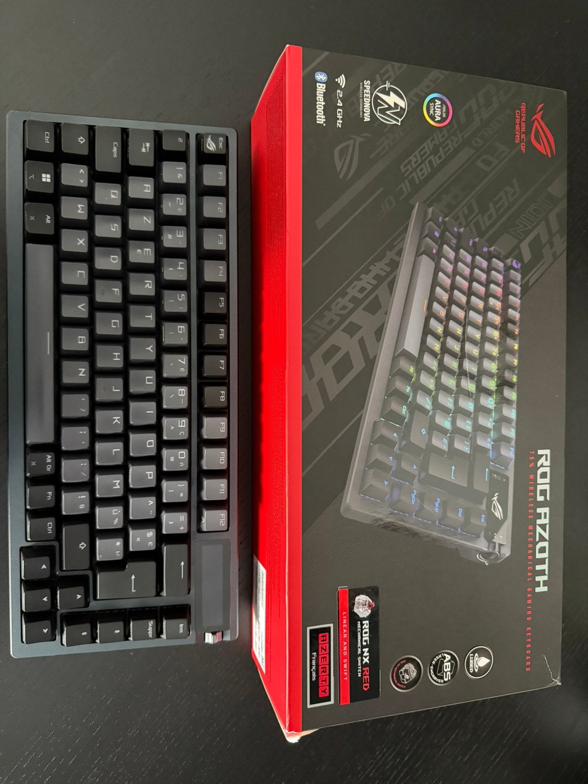 Clavier jeu ASUS ROG Azoth Clavier mécanique haut de gamme, Informatique & Logiciels, Enlèvement, Comme neuf, Hot-swappable