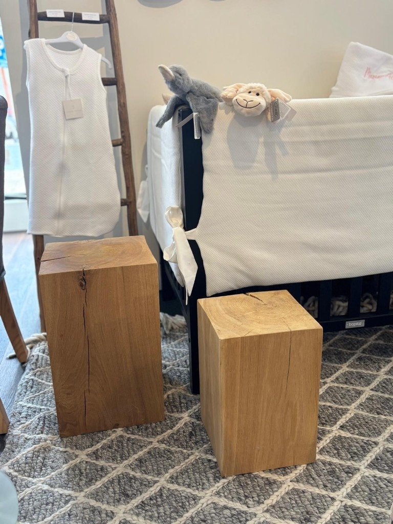 Massief eiken blokken, Huis en Inrichting, Minder dan 55 cm, Nieuw, Tijdloos, Rechthoekig