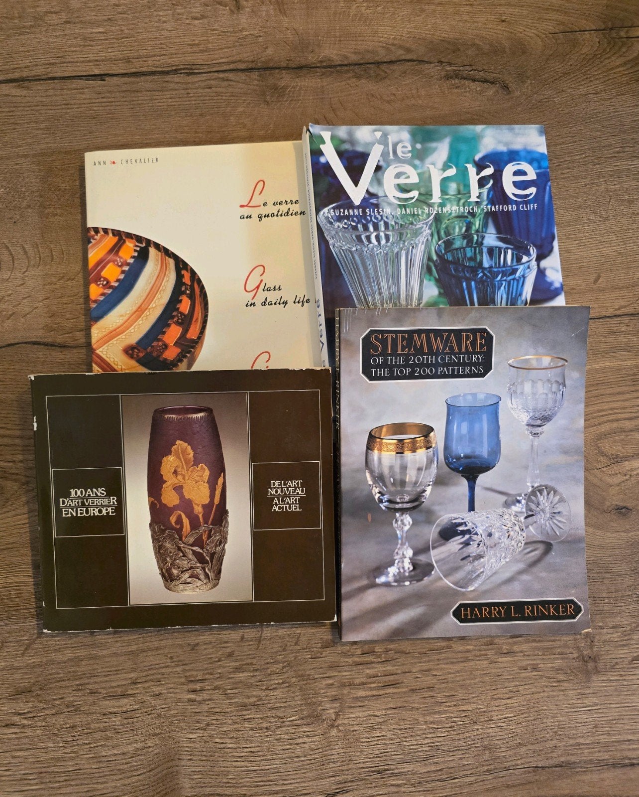 Set van 4 boeken: kristal en glas art deco geblazen glas, Boeken, Ophalen of Verzenden