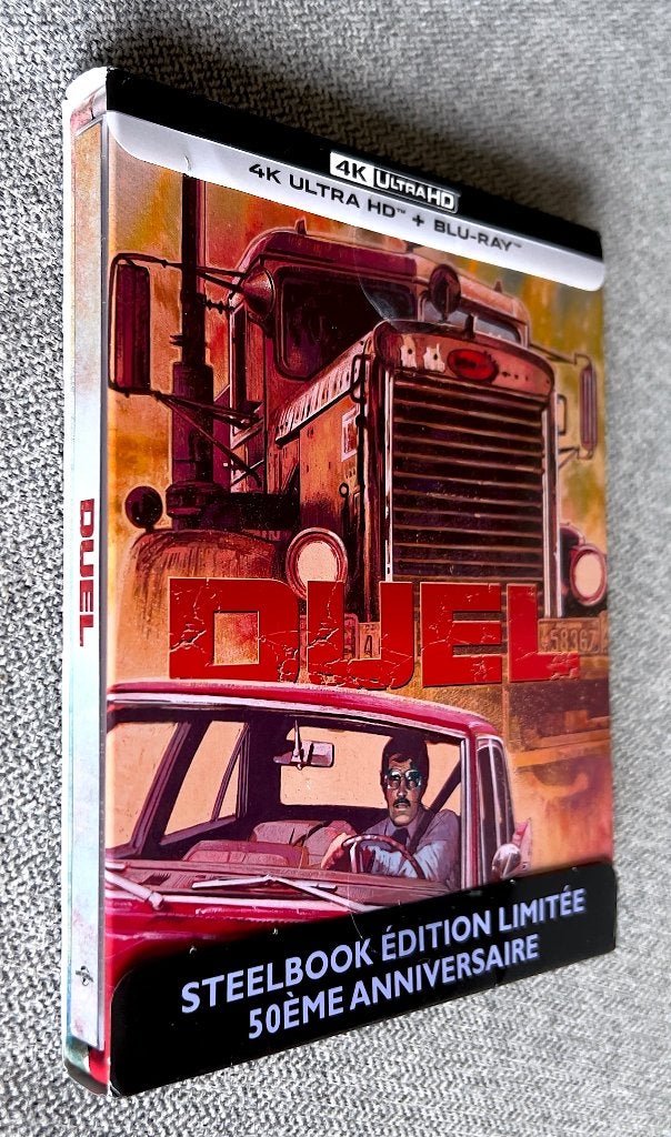 DUEL // 4KUHD STEELBOOK Édit.LIMITÉE "Très RARE"/ Comme Neuf, CD & DVD, Blu-ray, Thrillers et Policier, Enlèvement ou Envoi, Film