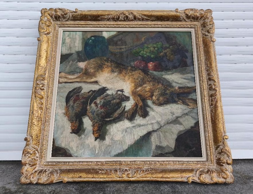 Huile sur toile nature morte signe Léon londot, Antiquités & Art, Art | Peinture | Classique, Enlèvement ou Envoi, Nature morte