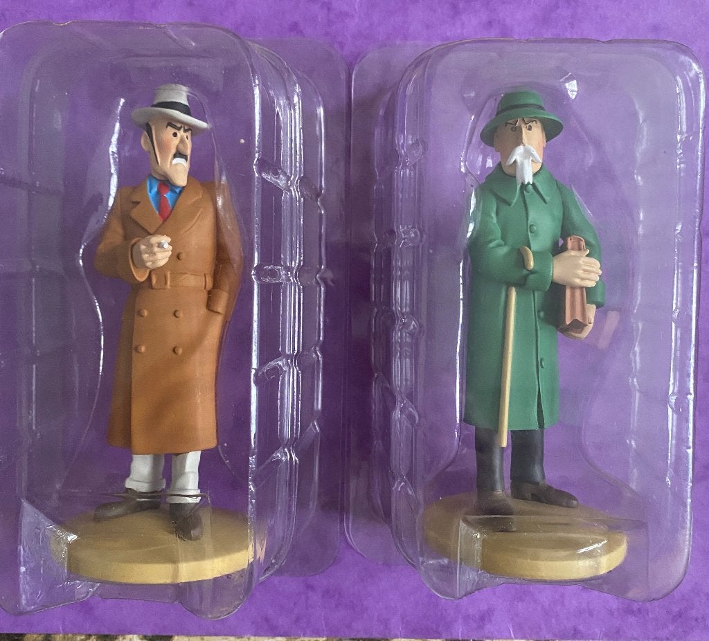 Lot 2 figurines Tintin n73 Ramon Bada & n76 Basil Bazaroff, Collections, Enlèvement ou Envoi, Comme neuf, Autres types