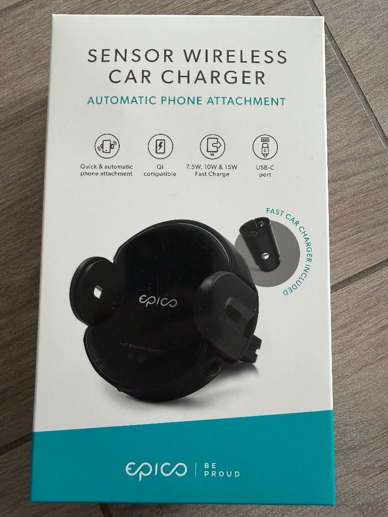 Epico Sensor Wireless Car Charger - Draadloze Autolader, Telecommunicatie, Mobiele telefoons | Telefoon-opladers, Ophalen, Nieuw