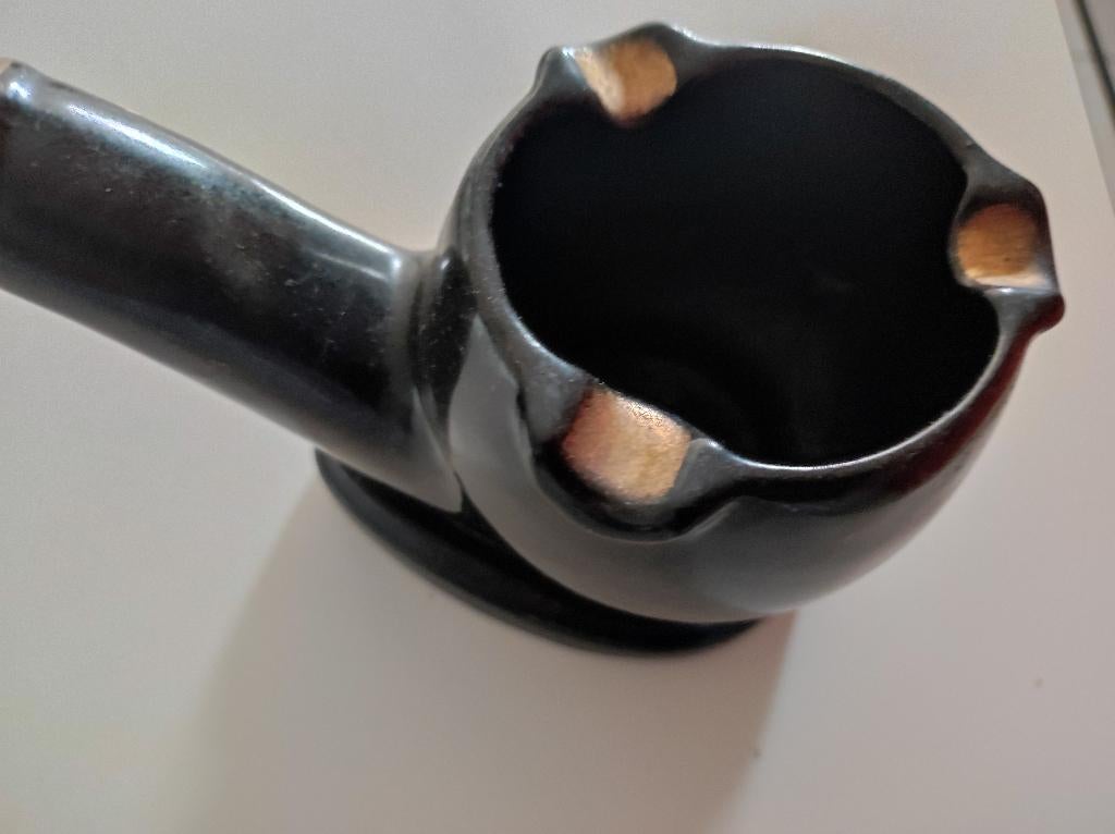 cendrier en forme de tuyau en céramique vintage, Enlèvement, Utilisé, Cendrier