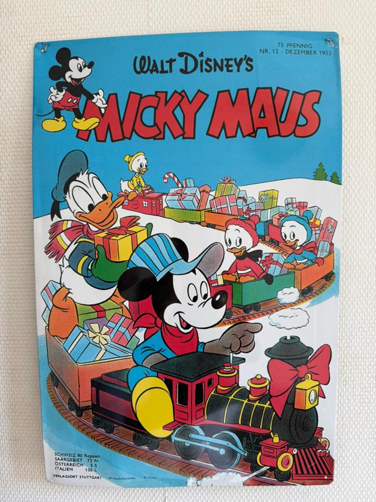 Mickey Mouse Dinsey Vintage bord, Verzamelen, Disney, Zo goed als nieuw, Plaatje of Poster, Mickey Mouse, Ophalen