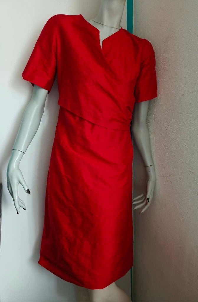 Robe rouge en soie S, Vêtements | Femmes, Rouge, Enlèvement ou Envoi, Porté, Au-dessus du genou
