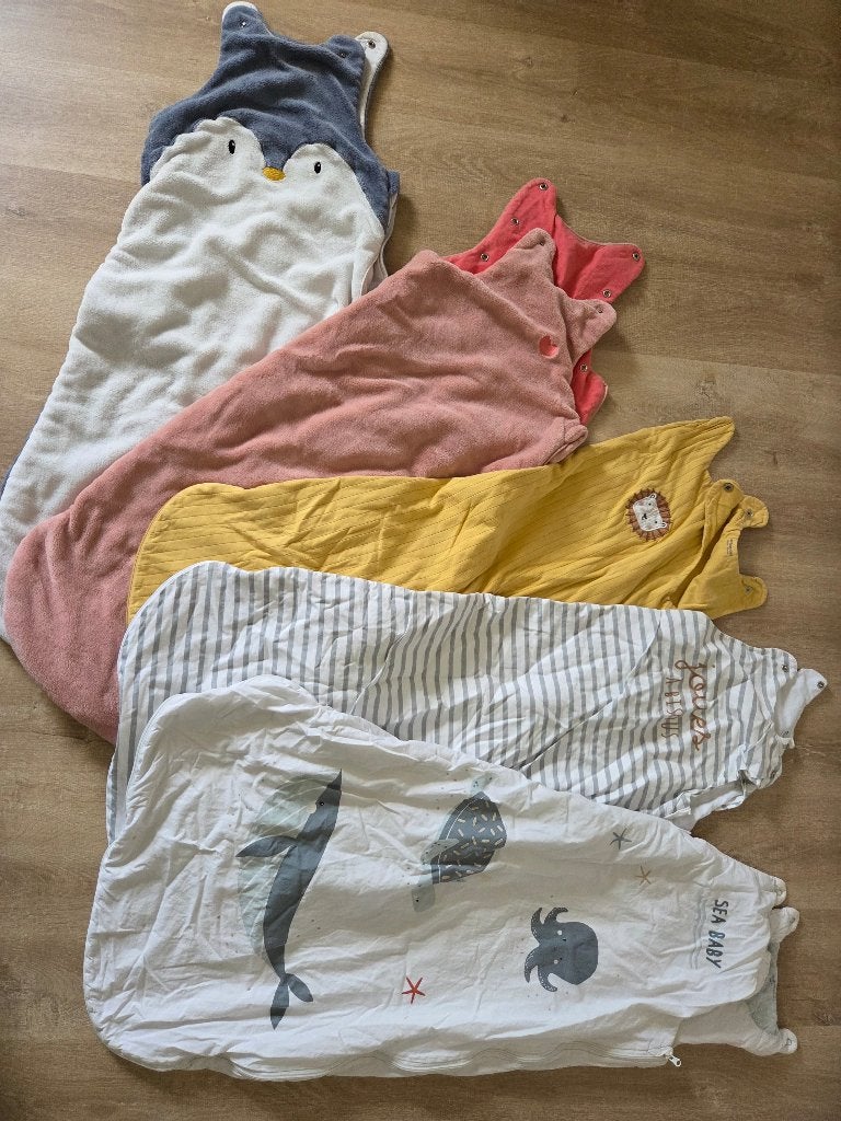 5 Slaapzakken maat 3 jaar, Ophalen, Gebruikt, Overige merken, Meerkleurig
