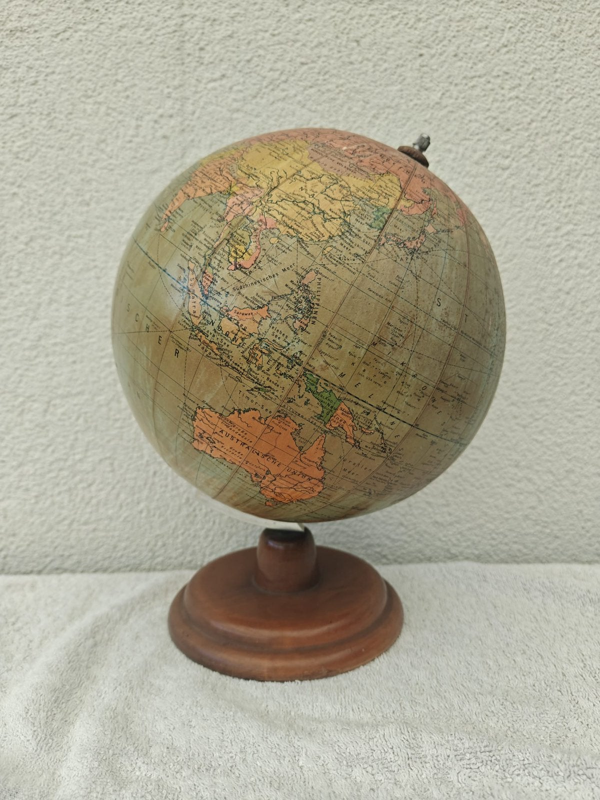 Vintage oude wereldbol Paul Röth Liepzig 13/6503, Ophalen