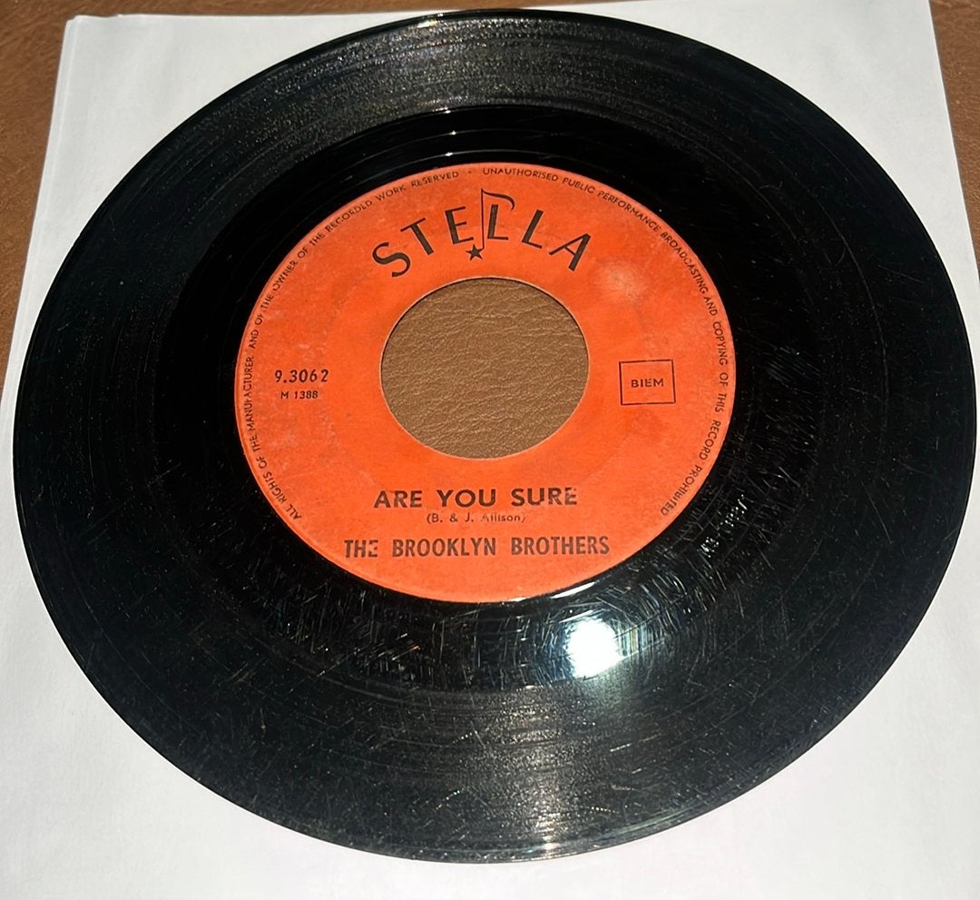 The Brooklyn Brothers / Don Gregory ‎– Are You Sure /Bonanza, Ophalen of Verzenden, Gebruikt