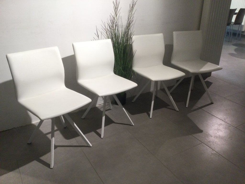 Set van 4 stoelen uit toonzaal, Huis en Inrichting, Stoelen, Ophalen, Wit, Nieuw, Vier