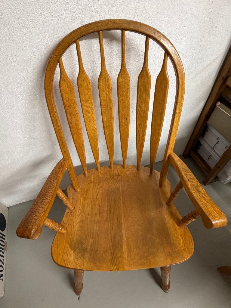 Amerikaanse eiken stoelen, Huis en Inrichting, Stoelen, Gebruikt, Vijf, Zes of meer stoelen, Hout, Bruin, Ophalen