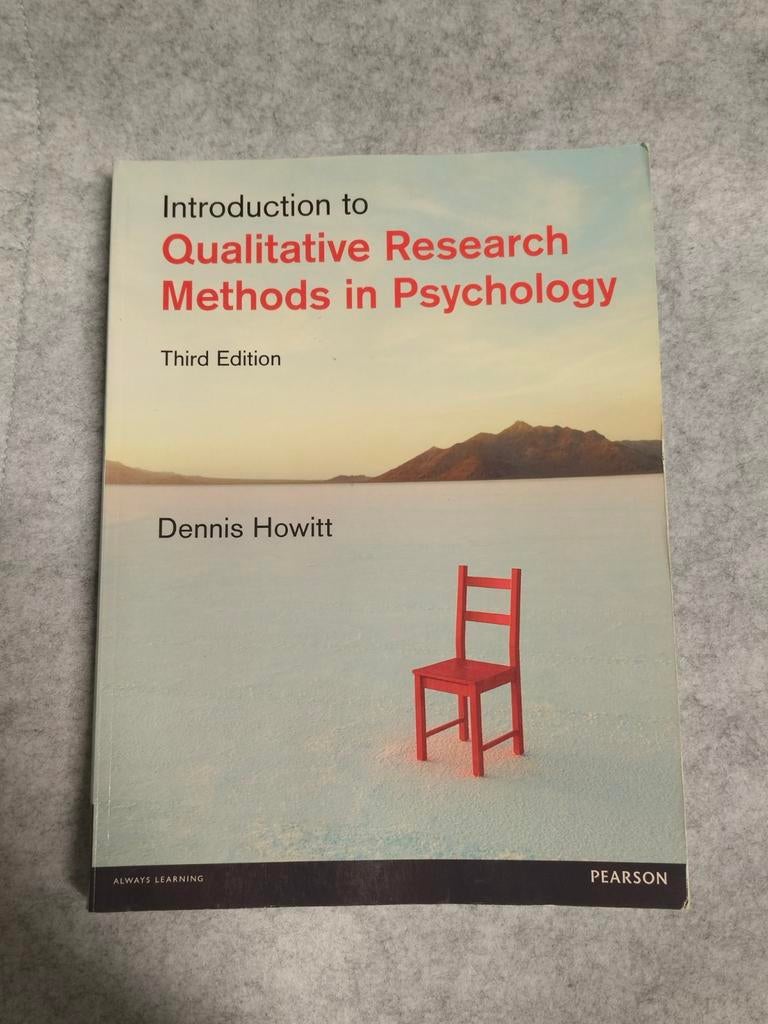 Qualitive Research Methods in Psychology - Dennis Howitt, Boeken, Studieboeken en Cursussen, Ophalen of Verzenden, Dennis Howitt