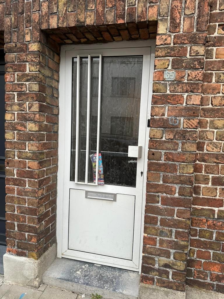 Stevige aluminium voordeur met glas 210/90cm, Ophalen, Zo goed als nieuw, Glas, Buitendeur