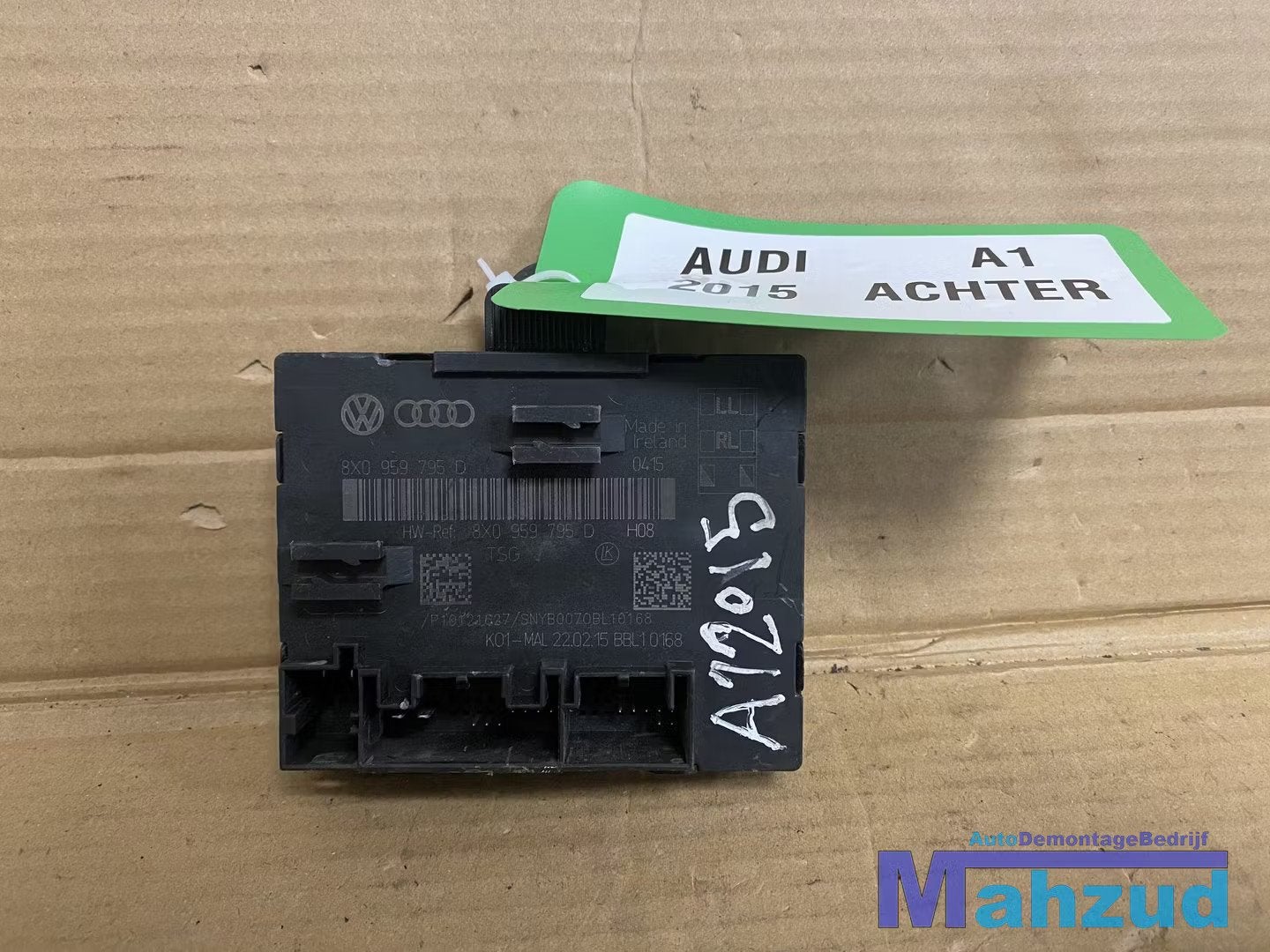 AUDI A1 Links rechts achter deur module 2010-2018 8X0959795D, AUDI AG, Auto-Union-Strasse 1
85045  Ingolstadt, DE, Audi, Utilisé