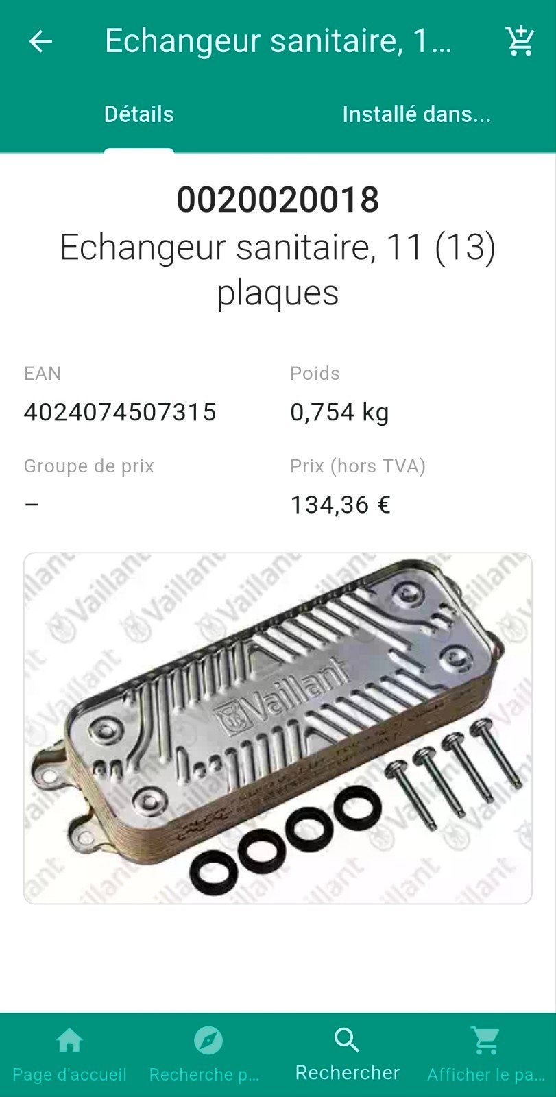 échangeur à plaque Vaillant Pro 100% neuf, Ophalen of Verzenden, Nieuw