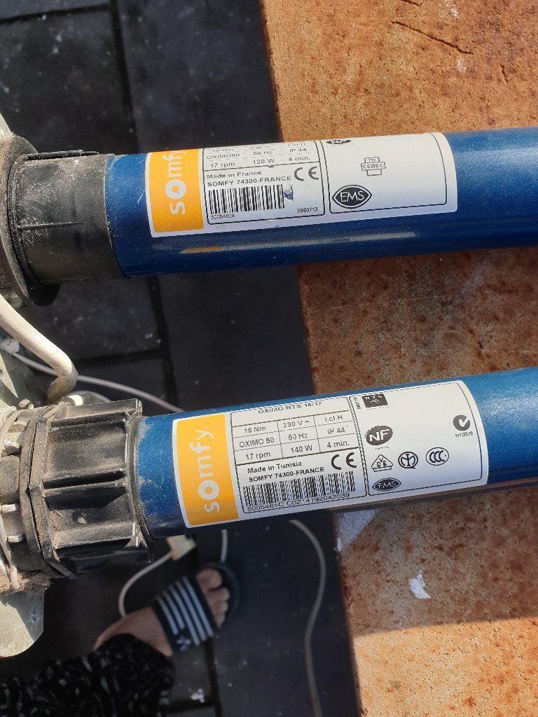 Somfy rolluikmotors, Doe-het-zelf en Bouw, Ophalen, Gebruikt, Overige kleuren, Minder dan 100 cm