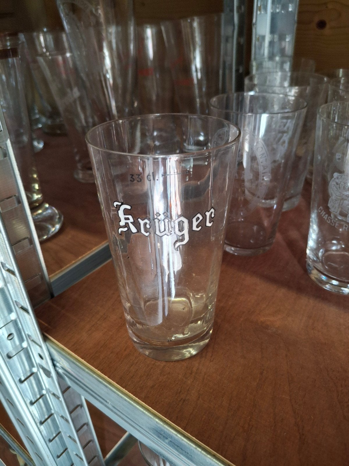 Oud email bierglas kruger, Verzamelen, Ophalen of Verzenden