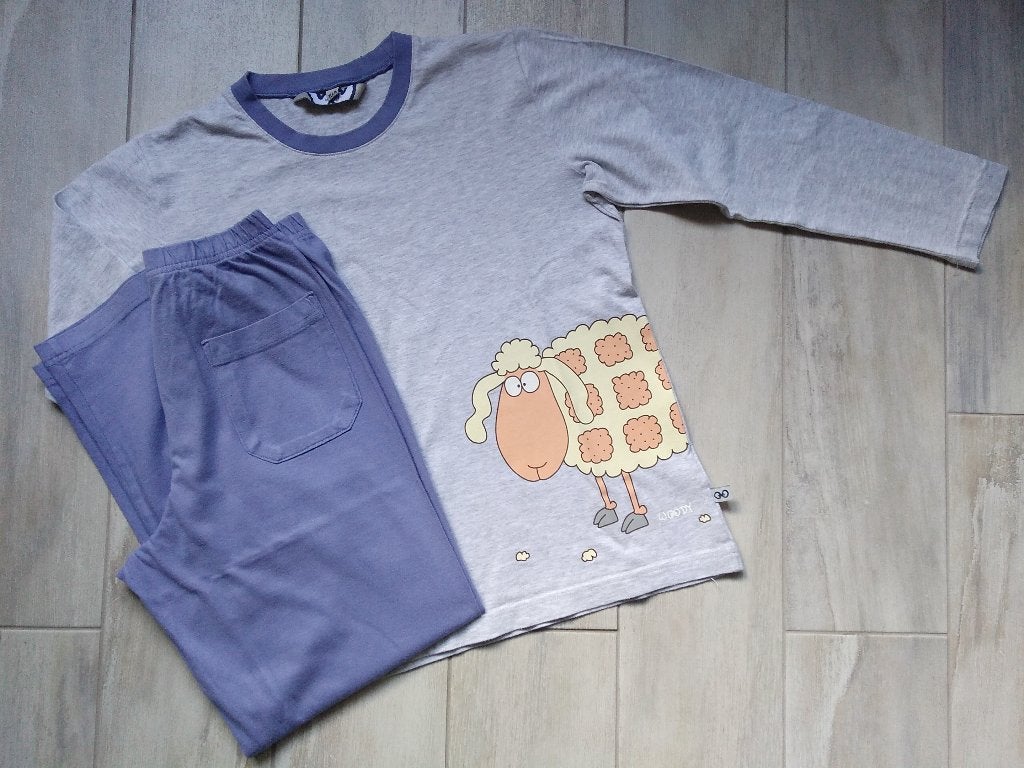★ M140 - Woody pyjama thema schaap, Kinderen en Baby's, Nacht- of Onderkleding, Ophalen of Verzenden, Zo goed als nieuw, WOODY