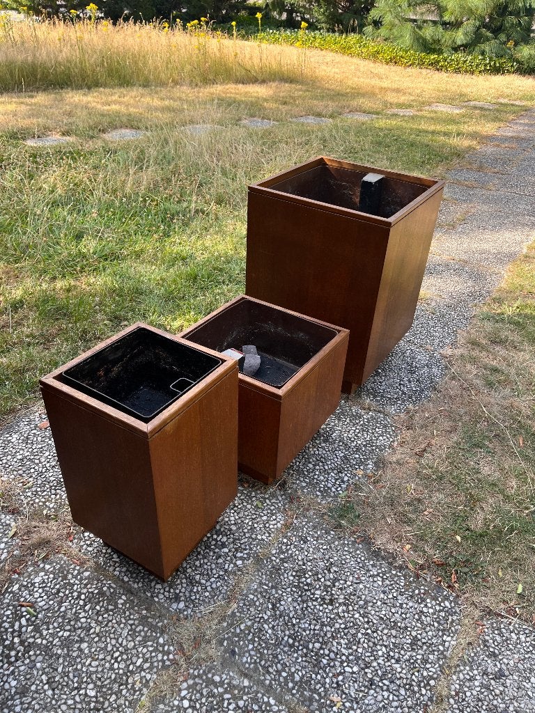 Houten bloempotten, Ophalen, Gebruikt, Hout, Binnen