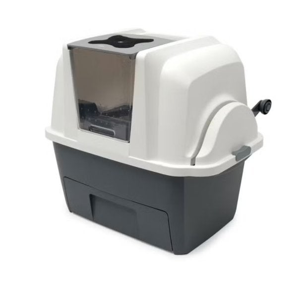 Cat It Smart Sift Kattenbak Antraciet/wit, Dieren en Toebehoren, Ophalen, Zelfreinigend, Gebruikt, Gesloten
