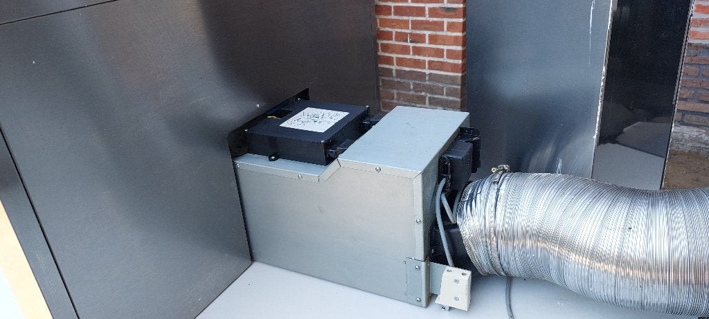 Dampkap, Elektronische apparatuur, Ophalen, Gebruikt, 600 tot 800 m³ per uur, Vrijstaand