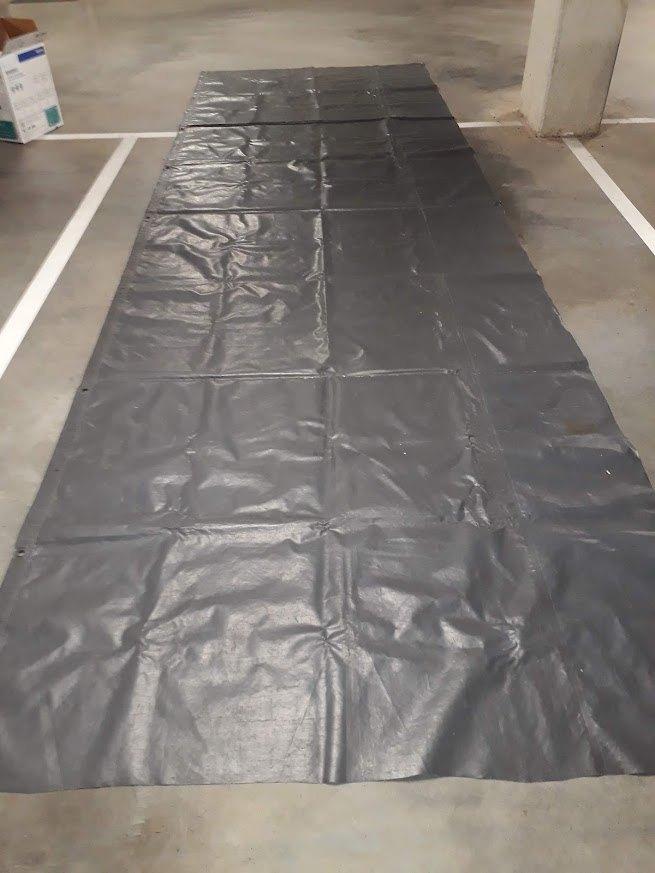 Grondzeil in PVC voor camping of markten 6m x 1,95m, Caravans en Kamperen, Kampeeraccessoires, Ophalen, Gebruikt