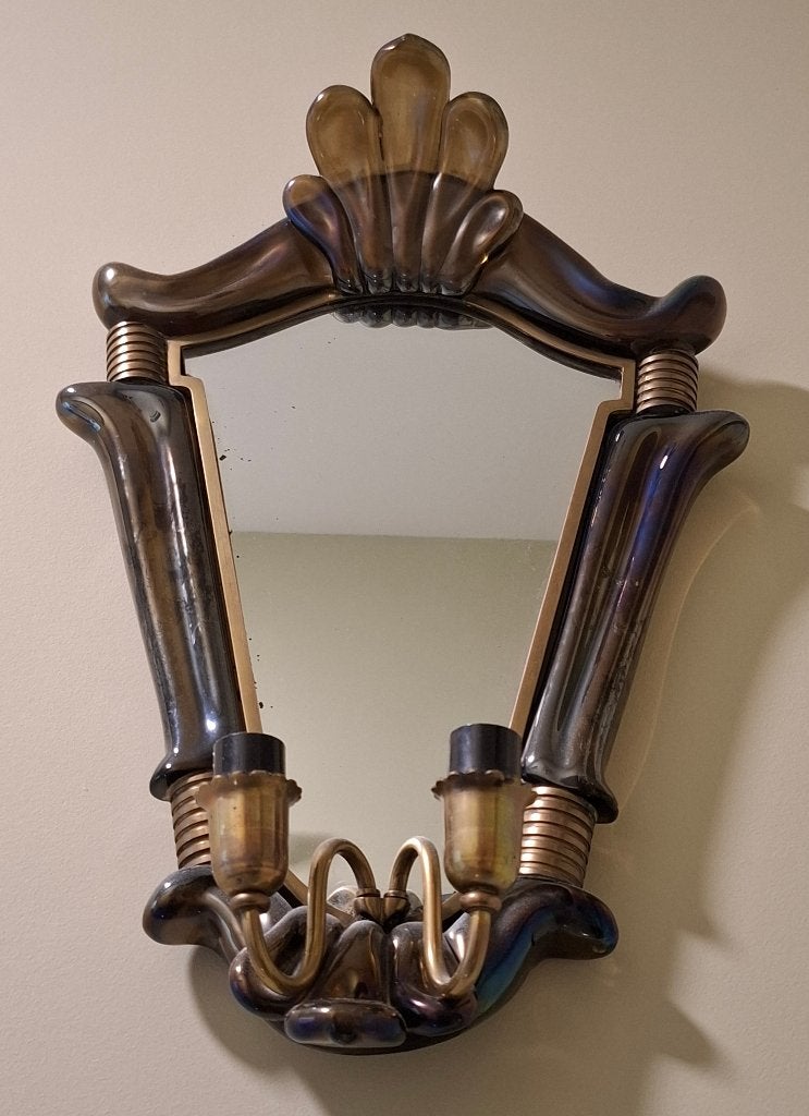 Wandspiegel in barokke stijl, Ophalen, Overige vormen, Minder dan 50 cm, Minder dan 100 cm