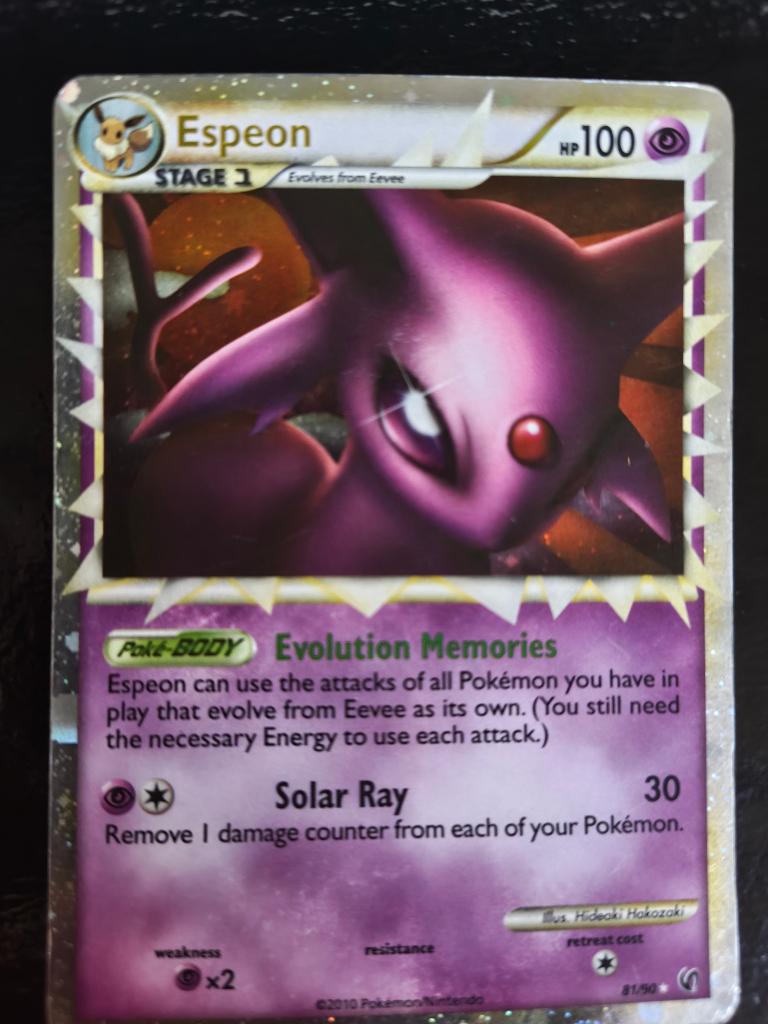 MAG SNEL WEG - Espeon Prime - Undaunted #81/90, Ophalen, Gebruikt, Losse kaart, Foil