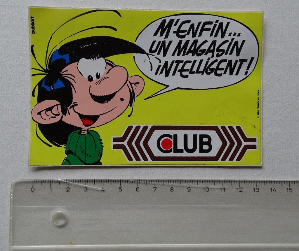 Autocollant Gaston Lagaffe, Collections, Personnages de BD, Enlèvement, Gaston ou Spirou, Comme neuf, Image, Affiche ou Autocollant