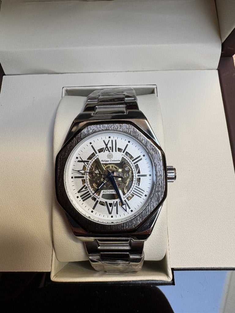 Montre de luxe Philippe constantin collection Genève, Autres marques, Enlèvement ou Envoi, Acier, Acier