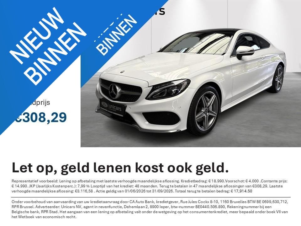 Mercedes-Benz C-Klasse Coupé C 180 Auto (automatique), Autos, 149 g/km, Noir, 2 portes, Automatique