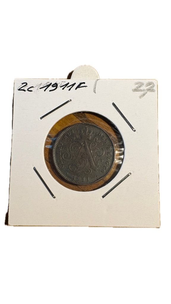 ALBERT I: 2 CENT 1911F (1), Postzegels en Munten, Munten | België, Ophalen of Verzenden