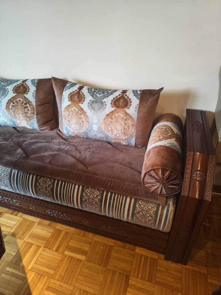 Salon marocain complet – presque neuf – 1 200 €, Maison & Meubles, Enlèvement, Comme neuf, Bois