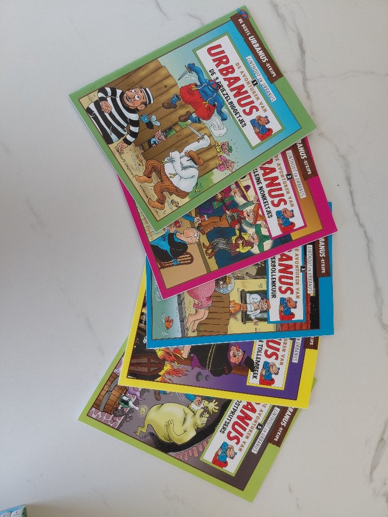 Reeks van 5 Urbanus strips (HLN reeks), Boeken, Linthout en Urbanus, Complete serie of reeks, Ophalen of Verzenden, Zo goed als nieuw