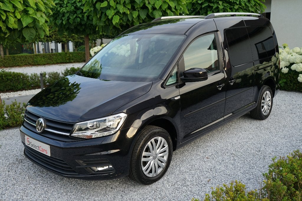Volkswagen Caddy Maxi ~ DSG ~ LICHTE VRACHT ~ 5 PLAATSEN, Auto's, 75 kW, 4 cilinders, 1574 kg, Zwart