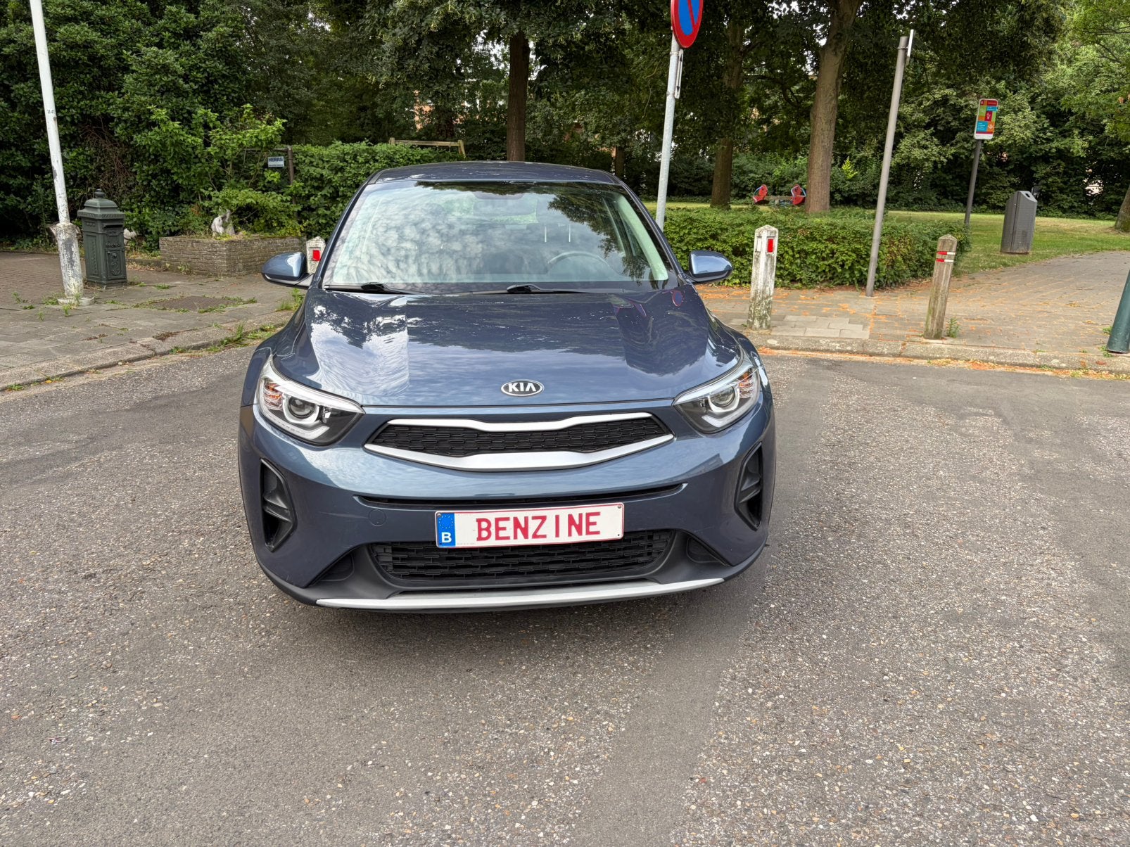Kia Stonic 1.2 benz 51000km 2020 carplay Camera garantie, Auto's, Voorwielaandrijving, Testrit aan huis, 4 cilinders, Blauw