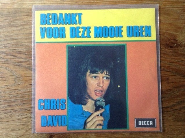 single chris david, Cd's en Dvd's, 7 inch, Ophalen of Verzenden, Beschermende buitenhoes, Nederlandstalig