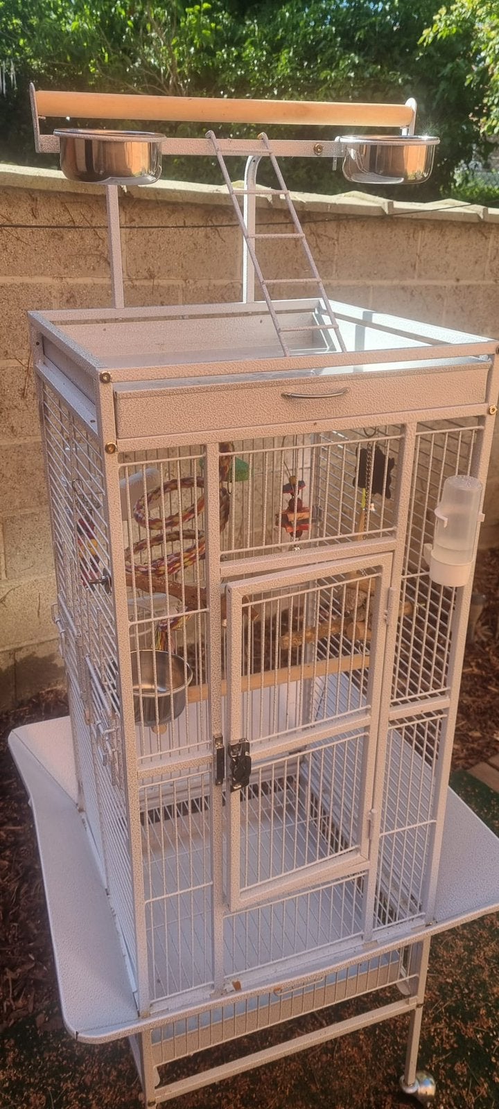 Vogelkooi wit, Dieren en Toebehoren, Ophalen, Zo goed als nieuw, Vogelkooi