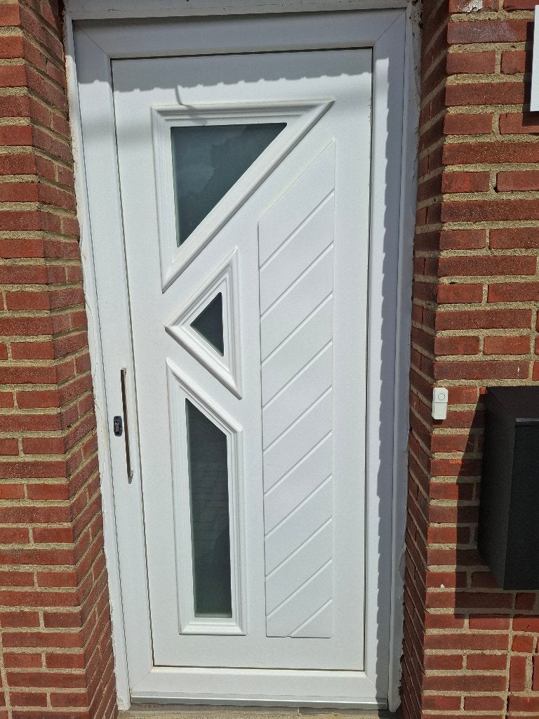 Deur wit, sierpaneel, driehoeken, 980x2100MM, Ophalen, Zo goed als nieuw, Kunststof