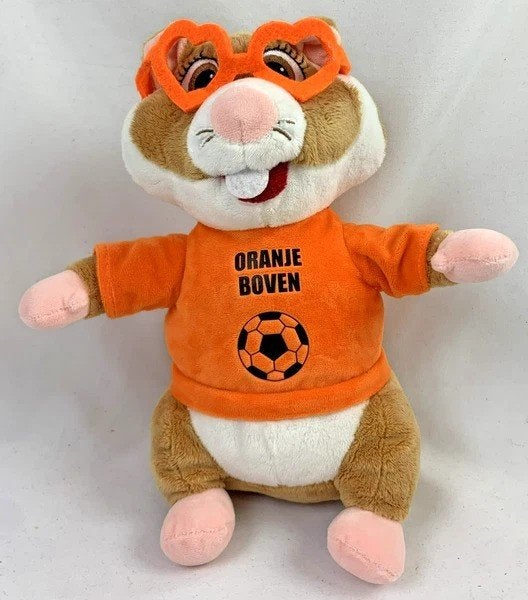 Albert Heijn AH Hamster knuffel Oranje Boven EK Voetbal, Kinderen en Baby's, Oranje, Hamster, Zo goed als nieuw, Klein (minder dan 20 cm)