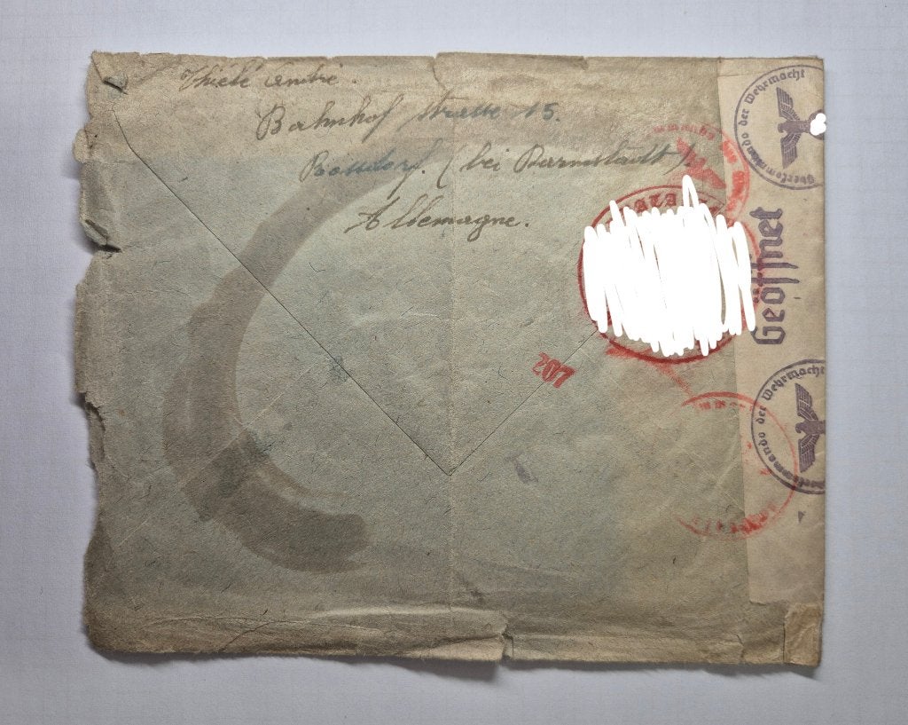WW2 envelop met SS stempel (vraag voor volledige foto), Ophalen, Landmacht, Overige typen