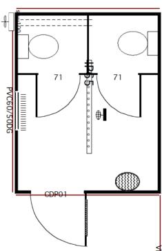 container met sanitaire blok, Ophalen