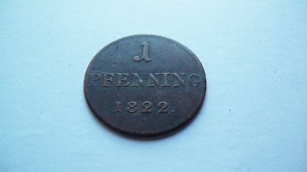 RESERVE MICHEL allemagne 1 pfenning 1822, Enlèvement, Allemagne