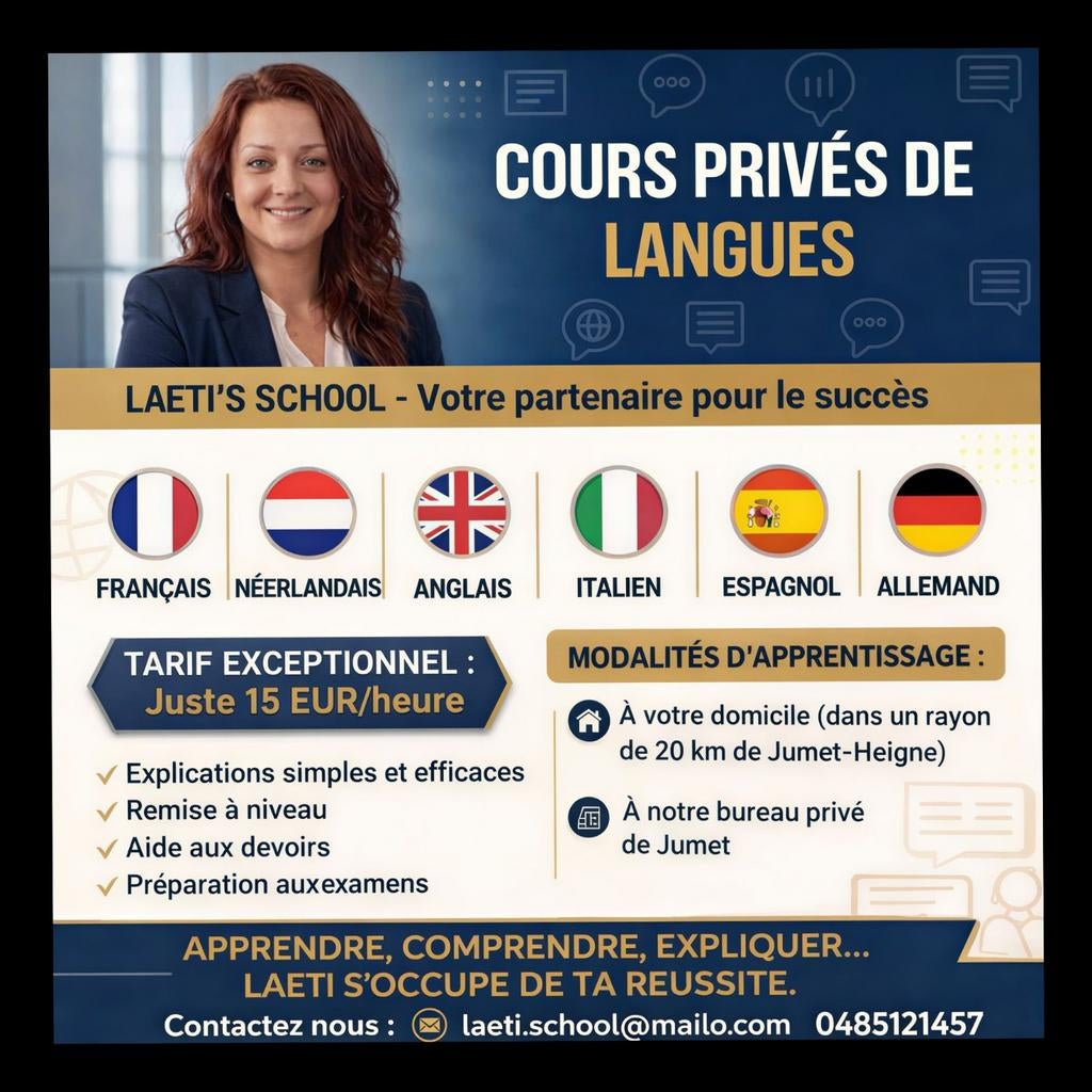Cours particuliers en langues