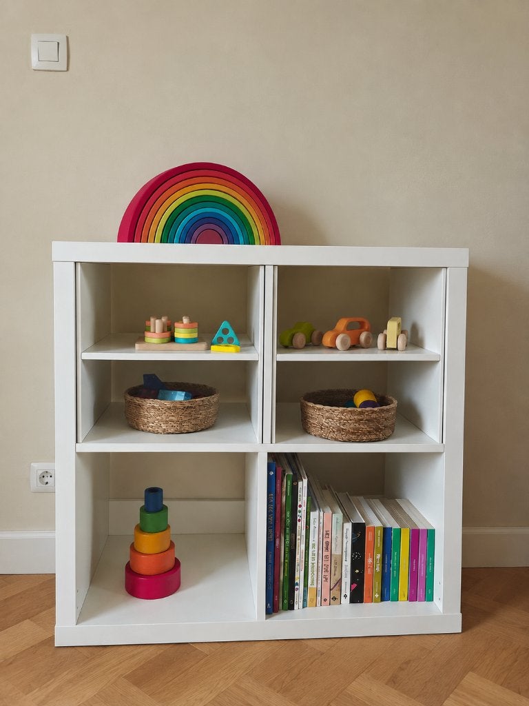 Ikea kallax 2x2 met twee inzetten, Ophalen, Met plank(en), 50 tot 100 cm, Zo goed als nieuw