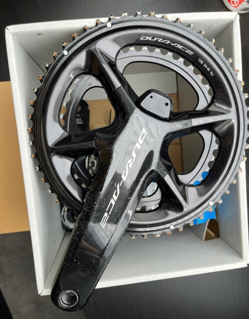 Dura ace crankstel powermeter + Dura ace cassette + ketting, Vélos & Vélomoteurs, Vélos Pièces, Utilisé, Pédalier ou Pédales, Racefiets