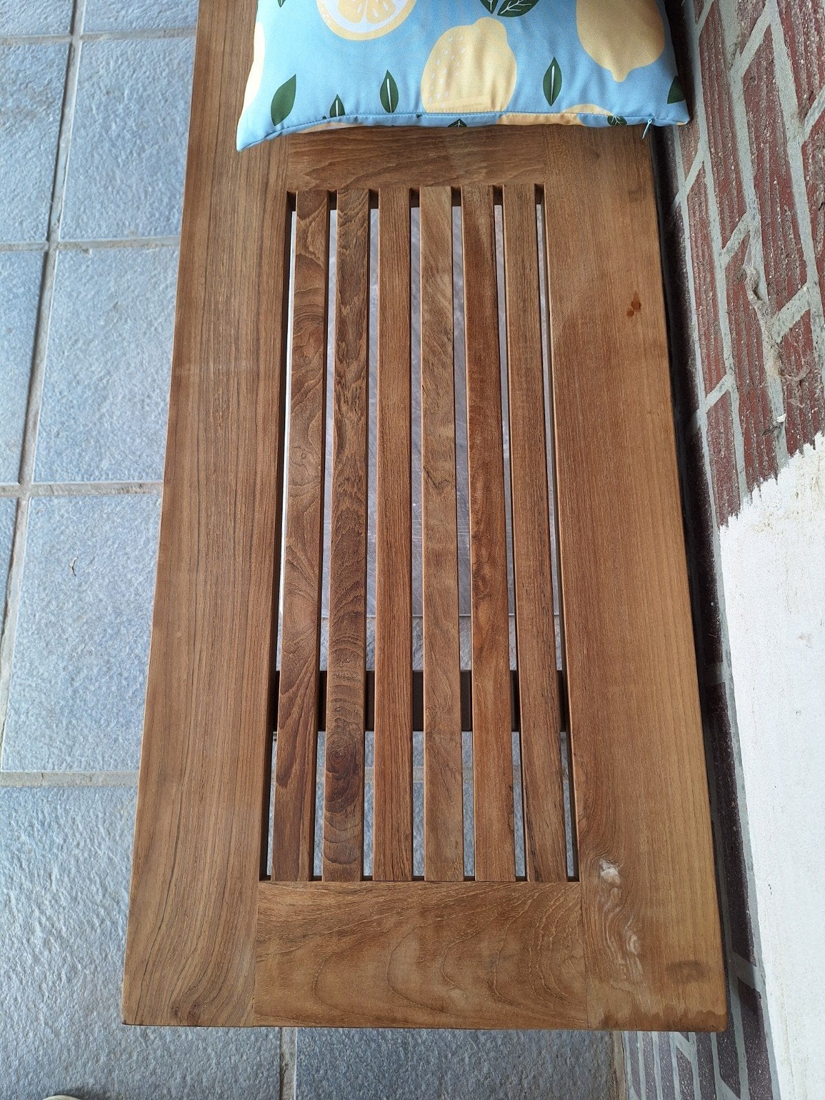 teakhouten zitbank, Huis en Inrichting, Ophalen, Minder dan 50 cm, Teakhout, 200 cm of meer
