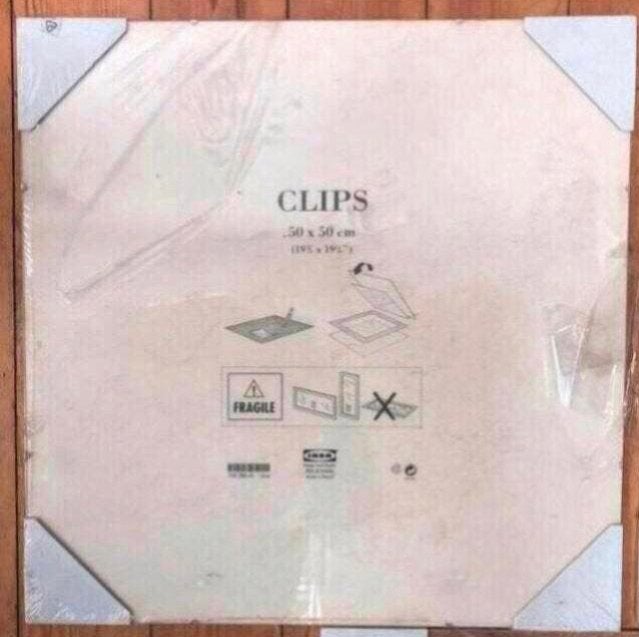 5 kaders clips ikea 50x50 /20€ voor 5 kaders, Maison & Meubles, Enlèvement, Comme neuf, Verre