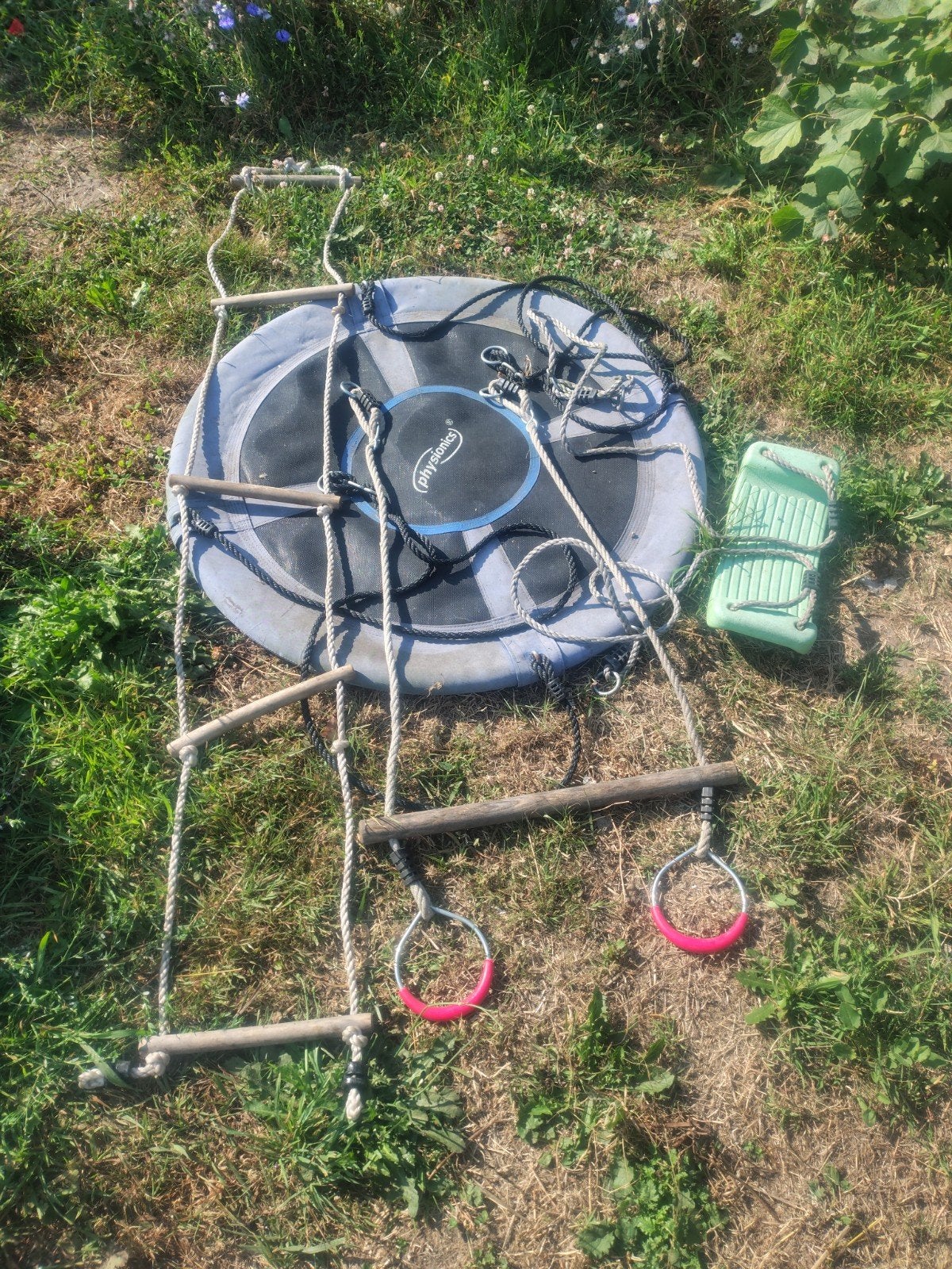 schommelset met nestschommel, klimladder, trapeze met ringen, Enlèvement