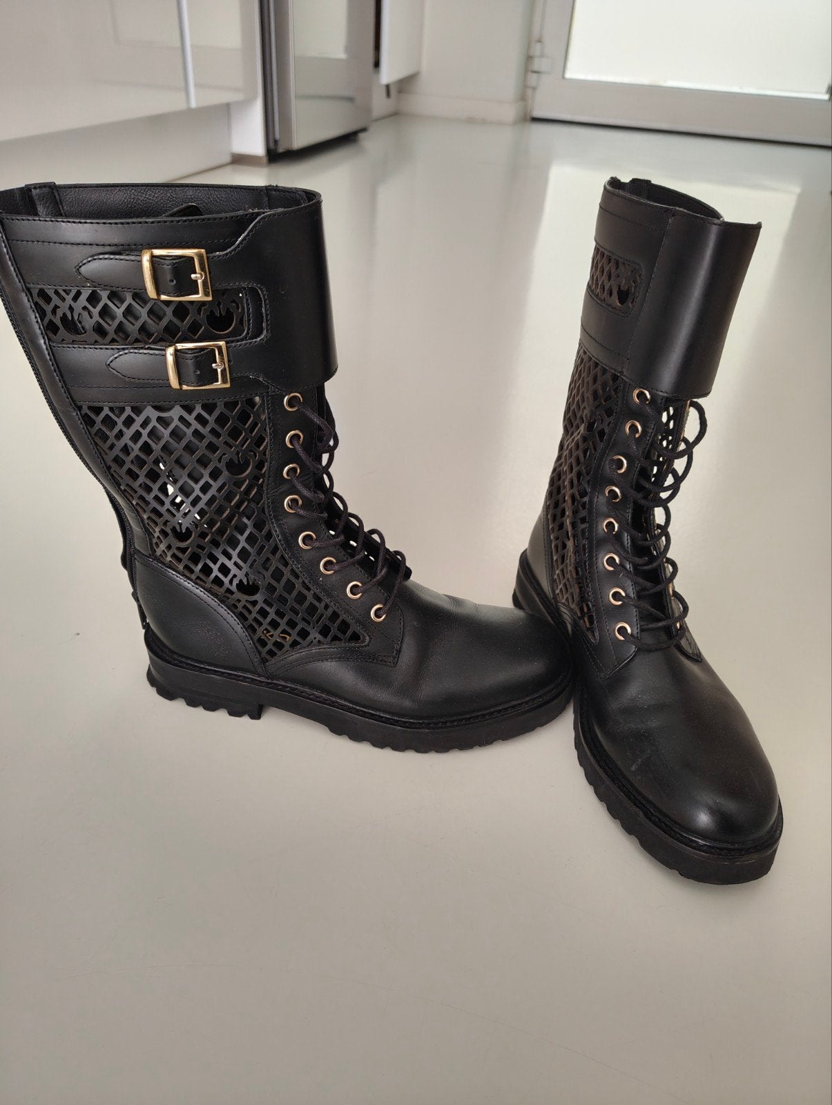 Pinko zwarte boots maat 36, Pinko, Enlèvement ou Envoi, Comme neuf, Noir